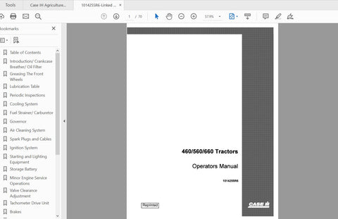 Discover the essential CASE IH Tractor Operator’s Manual for models 460, 560, and 660, catalog number 1014255R6. This comprehensive PDF file is designed to provide you with all the information you need to operate and maintain your tractor efficiently. With clear instructions