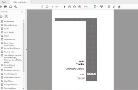 Discover the essential CASE IH Tractor 4694 Operator’s Manual (9-9851) in a convenient PDF format. This comprehensive guide is designed to enhance your understanding and operation of the CASE IH 4694 tractor, ensuring you get the most out of your equipment.