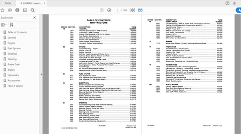 Discover the ultimate resource for your CASE IH Tractor 4890 with our comprehensive Complete Service Manual (8-22040R0) in PDF format. This manual is meticulously designed to provide you with all the essential information needed for maintenance, troubleshooting