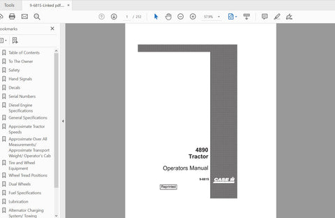 Discover the essential CASE IH Tractor 4890 Operator’s Manual (9-6815) in a convenient PDF format. This comprehensive guide is designed to enhance your understanding and operation of the CASE IH 4890 tractor, ensuring you get the most out of your equipment.