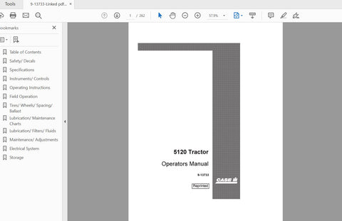 Unlock the full potential of your CASE IH Tractor 5120 Maxxum with the comprehensive Operator’s Manual (9-13733). This PDF file is an essential resource for both new and experienced operators, providing detailed insights into the tractor's features, maintenance, and operation.