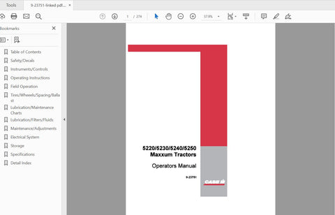 ENHANCE YOUR FARMING EFFICIENCY WITH THE CASE IH TRACTOR MAXXUM OPERATOR’S MANUAL (9-23751). THIS COMPREHENSIVE PDF FILE IS DESIGNED SPECIFICALLY FOR MODELS 5220, 5230, 5240, AND 5250, PROVIDING