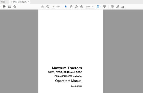 DISCOVER THE ESSENTIAL CASE IH TRACTOR OPERATOR’S MANUAL FOR THE 5220, 5230, 5240, AND 5250 SERIES. THIS COMPREHENSIVE PDF FILE (OM PIN JJF1050700 AND AFTER) IS DESIGNED TO PROVIDE YOU WITH 