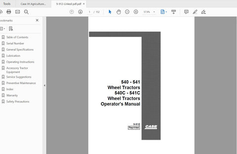 Discover the essential CASE IH Tractor Operator’s Manual for models 540, 540C, 541, and 541C. This comprehensive PDF file is designed to provide you with all the necessary information