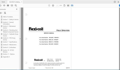 Discover the ultimate resource for your CASE IH Tractor with the 55, 65, 65XL, and 65XLT Field Sprayer Service Manual (SQ-093.01). This comprehensive PDF file is designed to provide
