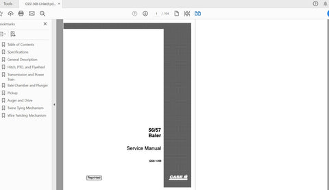 Enhance your farming efficiency with the CASE IH Tractor 56 57 Baler Twine and Wire Tie Overhaul Service