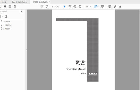 Discover the essential CASE IH Tractor 595 and 695 Operator’s Manual, designed specifically for your ZF MFD axle. This comprehensive PDF file provides detailed instructions