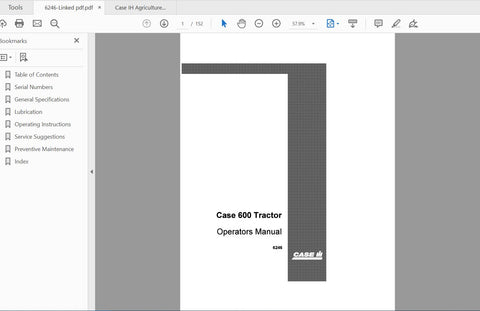 Discover the essential CASE IH Tractor 600 Operator’s Manual, specifically designed for the LP Gas model. This comprehensive PDF file provides you with all the necessary information