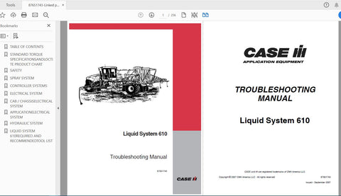 Discover the ultimate resource for maintaining your CASE IH Tractor with the 610 Liquid System Troubleshooting Manual (Part No. 87651743). This comprehensive PDF file is designed to provide you with detailed insights and step-by-step guidance to 