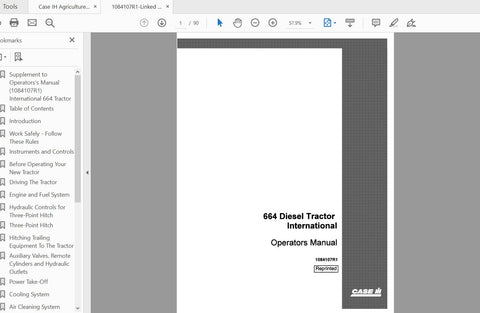 Discover the essential CASE IH Tractor 664 Diesel Operator’s Manual (Part Number: 1084107R1) in a convenient PDF format. This comprehensive guide is designed to enhance your