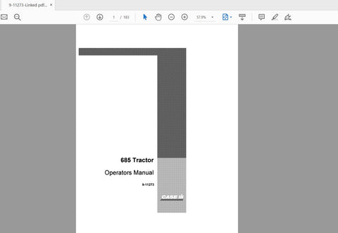 Discover the essential CASE IH Tractor 685 Operator’s Manual (9-11273) in a convenient PDF format. This comprehensive guide is designed to enhance your understanding and operation