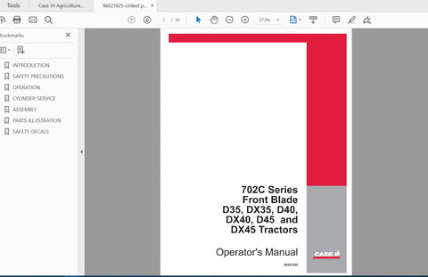 Discover the essential CASE IH Tractor 702C Series 84 Front Blade Operator’s Manual (Part No. 86621825) in a convenient PDF format. This comprehensive guide is designed to enhance