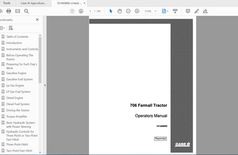 Unlock the full potential of your CASE IH Tractor 706 Farmall with the comprehensive Operator’s Manual (1014498R6) in PDF format. This essential guide provides detailed instructions