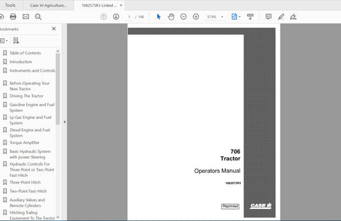 Enhance your farming efficiency with the CASE IH Tractor 706 Operator’s Manual (Part No. 1082573R3). This comprehensive PDF file is designed to provide you with essential