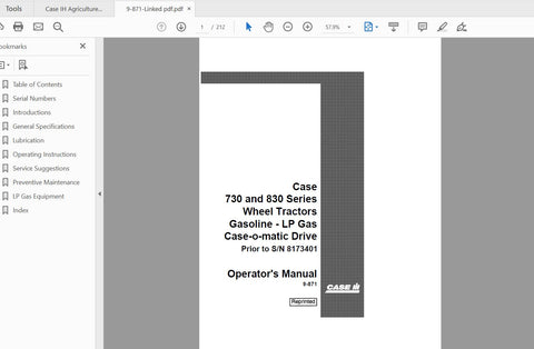 Unlock the full potential of your CASE IH Tractor with the comprehensive Operator’s Manual for the 730 and 830 Series Gasoline models. This PDF file is an essential resource 