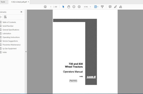 Discover the essential CASE IH Tractor 730 and 830 Wheel Operator’s Manual (9-852) in a convenient PDF format. This comprehensive guide is designed to enhance your understanding