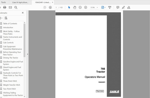 Enhance your farming efficiency with the CASE IH Tractor 766 Operator’s Manual (1084204R1) in PDF format. This comprehensive guide is designed to provide you with 