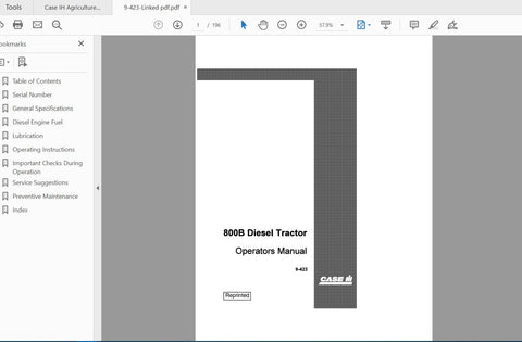 Discover the essential CASE IH Tractor 800 and 800B Diesel Wheel Operator’s Manual (9-423) in a convenient PDF format. This comprehensive guide is designed to enhance your understanding and operation of these powerful tractors, ensuring you get