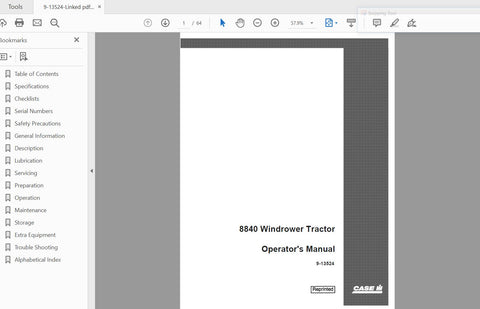 Enhance your operational efficiency with the CASE IH Tractor 8840 Windrower Operator’s Manual (PDF). Designed specifically for models CFH0031001 through CFH0031440, this comprehensive guide provides essential information to help you