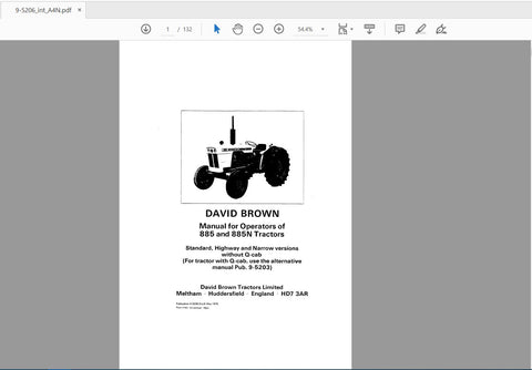 Enhance your farming efficiency with the CASE IH TRACTOR 885, 885N OPERATOR’S MANUAL (9-5206) in PDF format. This comprehensive guide is designed to provide you with essential information on operating and maintaining your tractor, ensuring optimal