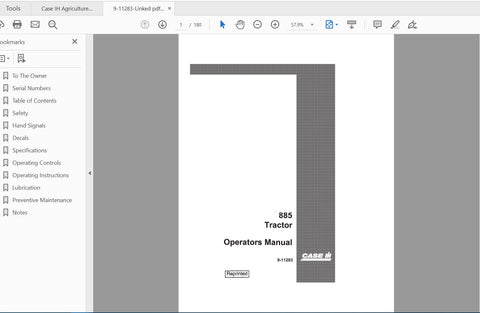 Discover the essential CASE IH Tractor 885 and 885N Diesel David Brown OM Maintenance Operator’s Manual (9-5218) in a convenient PDF format. This comprehensive guide is designed