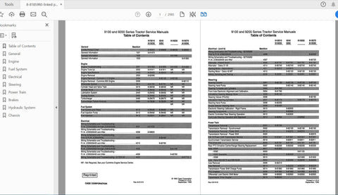 Unlock the full potential of your CASE IH Tractor with the 9100 and 9200 Series Service Manual (8-81859R0). This comprehensive PDF file is your go-to resource for detailed maintenance