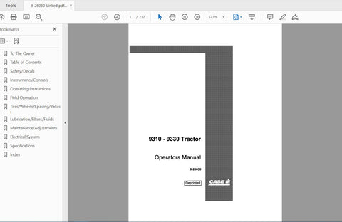 Enhance your farming efficiency with the CASE IH TRACTOR 9310, 9330 Operator’s Manual - PDF File. This comprehensive guide is designed to provide you with essential information