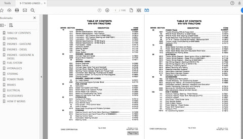 Unlock the full potential of your CASE IH Tractor 970-1070 with the comprehensive Complete Service Manual (9-77365R0) in PDF format. This essential resource provides