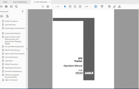 Discover the essential CASE IH Tractor 970 Operator’s Manual (9-3185) in a convenient PDF format. This comprehensive guide is designed to enhance your understanding and operation