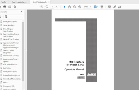 Discover the essential CASE IH Tractor 970 Operator’s Manual (9-4412) in a convenient PDF format. This comprehensive guide is designed to enhance your understanding and operation
