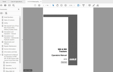 Discover the essential CASE IH Tractor Operator’s Manual for models 990, 995, and 996, available in a convenient PDF format. This comprehensive guide, catalog number 9-5119, is designed