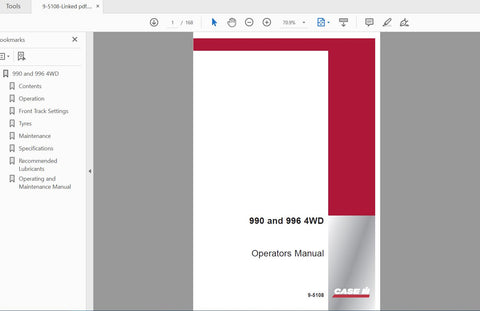 Discover the essential CASE IH Tractor 990 and 996 4WD Operator’s Manual (9-5108) in a convenient PDF format