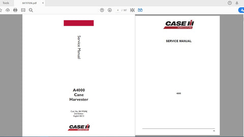 Unlock the full potential of your CASE IH A4000 Cane Harvester with the comprehensive Service
