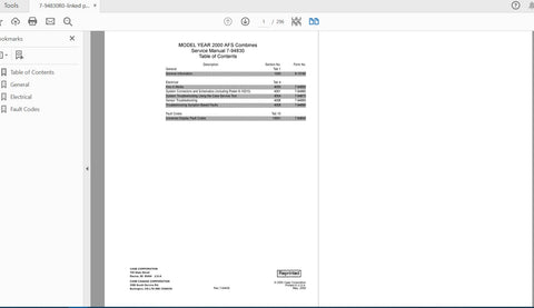 Enhance your farming efficiency with the CASE IH Tractor AFS Combine Harvesting Complete Service Manual (7-94830R0). This comprehensive PDF file is designed to provide you with all the essential information needed to maintain and repair your combine