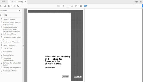 Discover the ultimate resource for your CASE IH tractor with the A, C & Heating Service Manual (GSS14552) in PDF format. This comprehensive guide is designed to provide you with detailed insights into the maintenance and repair of your tractor's air conditioning and heating systems, ensuring optimal performance and longevity