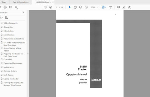 Unlock the full potential of your CASE IH B-275 tractor with the comprehensive Operator’s Manual (1026273R6) available in a convenient PDF format. This essential guide