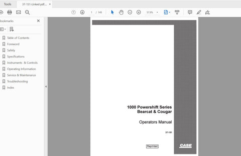 Unlock the full potential of your CASE IH Tractor with the Bearcat and Cougar 1000 PwrShift Series Operator’s Manual. This comprehensive PDF file is designed to provide you with