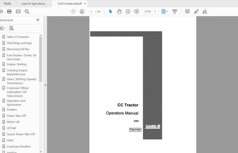 Enhance your operational efficiency with the CASE IH Tractor CC 5259 Operator’s Manual, now available in a convenient PDF format. This comprehensive guide is designed
