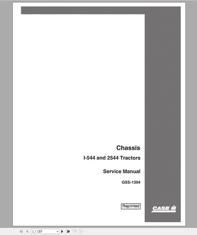 Unlock the full potential of your CASE IH Tractor with the I-544, 2544 Service Manual (GSS1394) in PDF