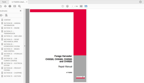 Unlock the full potential of your CASE IH tractors with the CHX320, CHX420, CHX520, and CHX620 Service Manual (6-71020EN). This comprehensive PDF file is your go-to resource for detailed