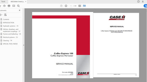 Discover the ultimate resource for your CASE IH Coffee Express 100 Harvester with the comprehensive service manual (part number 48025808A). This PDF file is designed to provide you with
