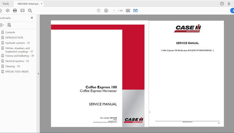 Discover the ultimate resource for your CASE IH Coffee Express 100 Harvester with the comprehensive service manual (part number 48025808) available in PDF format. This essential guide