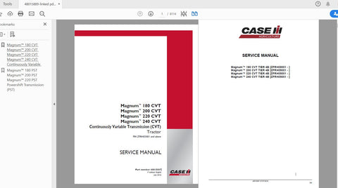 Unlock the full potential of your CASE IH Magnum tractor with the comprehensive service manual for models 180, 200, 220, and 240 CVT and PST. This PDF file, catalog number