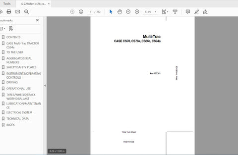 Enhance your operational efficiency with the CASE IH Tractor CS78, CS78A, CS86A, and CS94A Operator’s Manual. This comprehensive PDF file is designed to provide you with essential