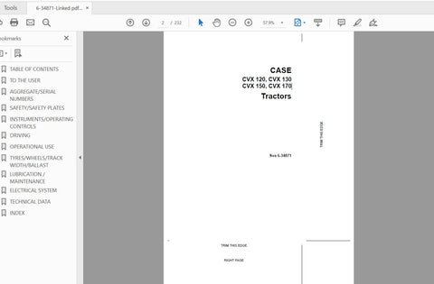 Unlock the full potential of your CASE IH Tractor with the comprehensive Operator’s Manual for models CVX 120, CVX 130, CVX 150, and CVX 170. This PDF file is an essential resource for both new and experienced operators, providing detailed insights into