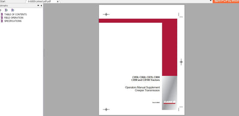 Unlock the full potential of your CASE IH tractor with the comprehensive Operator’s Manual for models CX50, CX60, CX70, CX80, CX90, and CX100. This PDF file is an essential resource