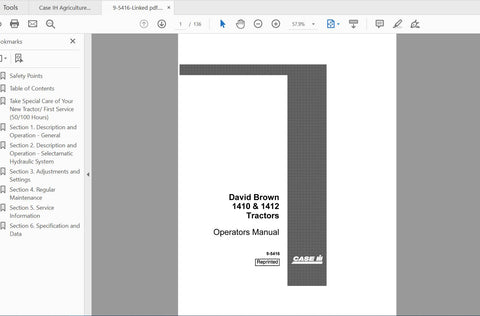 Enhance your farming efficiency with the CASE IH Tractor David Brown 1410, 1412 Operator’s Manual. This comprehensive PDF file is designed to provide you with essential information