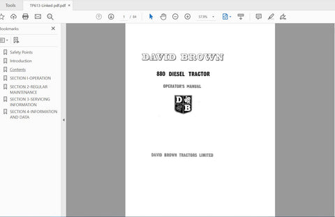 Discover the essential CASE IH Tractor David Brown 880 Diesel TP613 Operator’s Manual, now available in a convenient PDF format. This comprehensive guide is designed