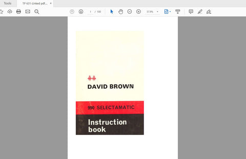 Discover the essential CASE IH Tractor David Brown 990 Diesel TP 611 Operator’s Manual, now available in a convenient PDF format. This comprehensive guide is designed