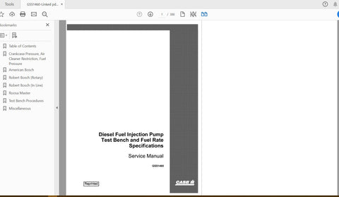 Enhance your maintenance capabilities with the CASE IH Tractor Diesel Fuel Inject Pump Test Bench